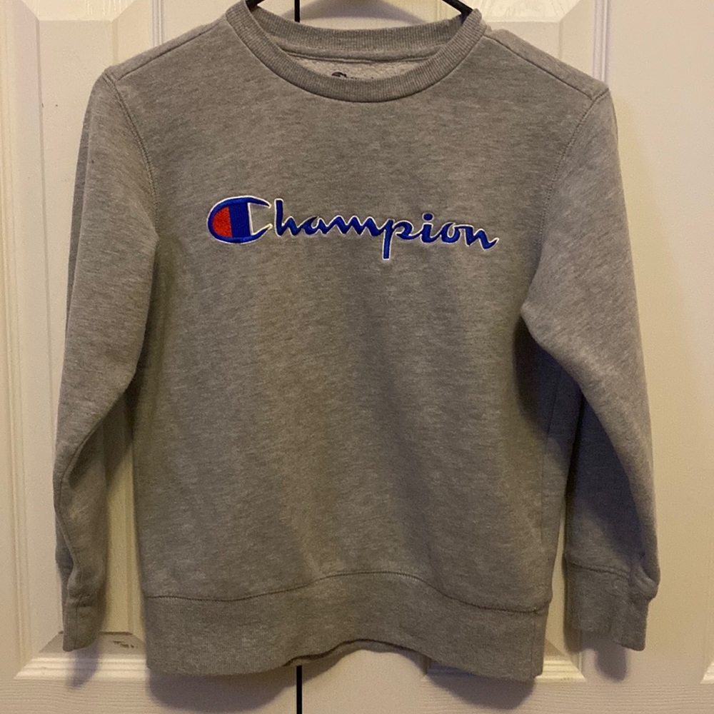 Boys Champion sweatshirt gray size S